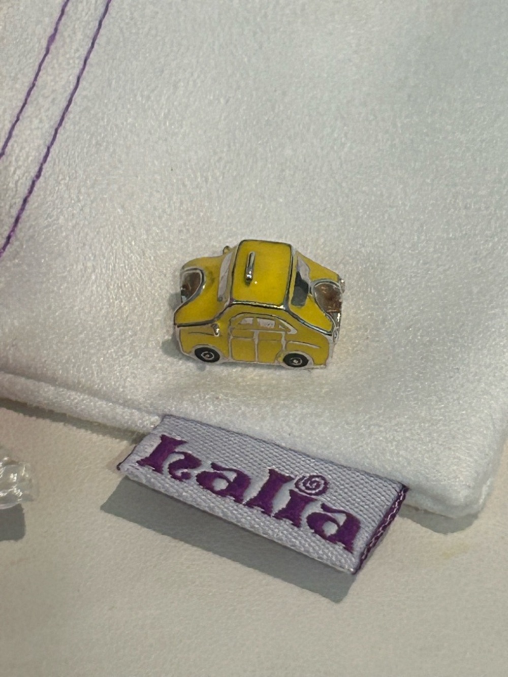 NEW Halia “Taxicab” Charm - Yellow Enamel/Sterling Silver
